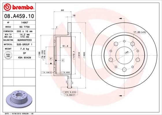 Breco BS 7758 - Тормозной диск autosila-amz.com