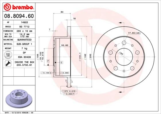 Breco BS 7712 - Тормозной диск autosila-amz.com