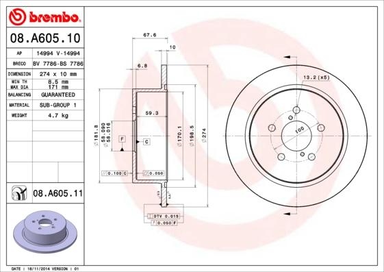 Breco BS 7786 - Тормозной диск autosila-amz.com