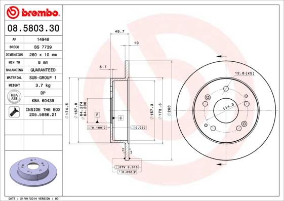 Breco BS 7739 - Тормозной диск autosila-amz.com