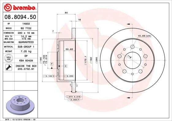 Breco BS 7722 - Тормозной диск autosila-amz.com