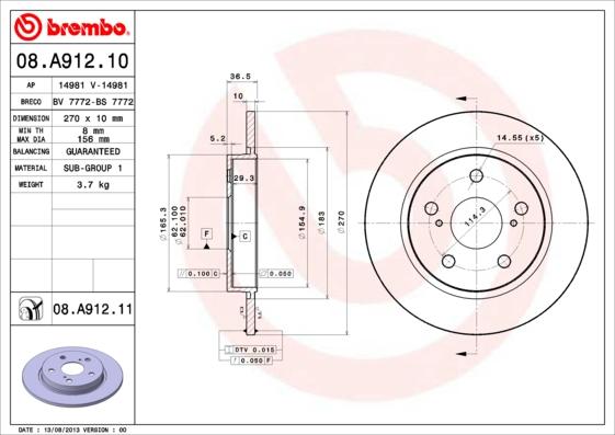 Breco BS 7772 - Тормозной диск autosila-amz.com