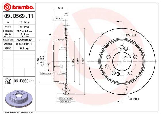 Breco BV 9405 - Тормозной диск autosila-amz.com