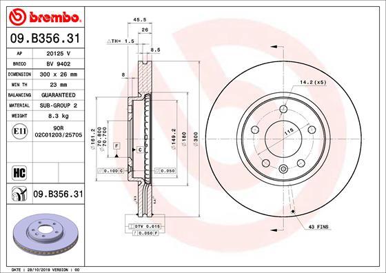 Breco BV 9402 - Тормозной диск autosila-amz.com