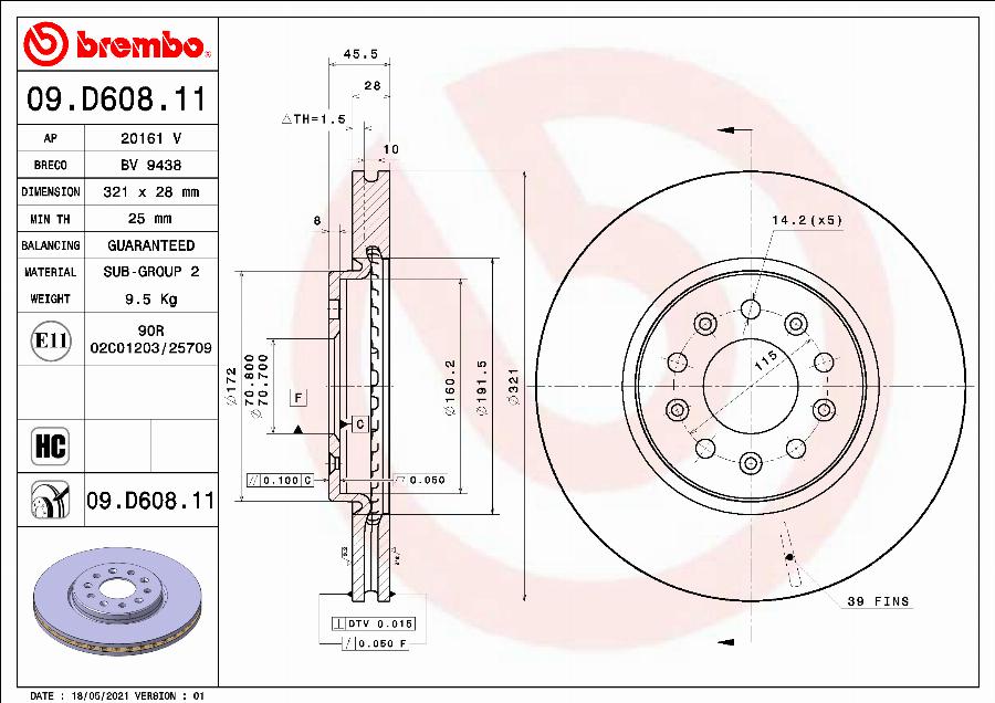 Breco BV 9438 - Тормозной диск autosila-amz.com