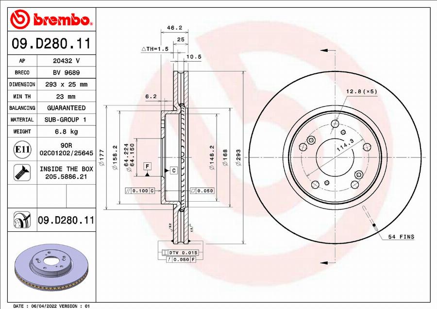 Breco BV 9689 - Тормозной диск autosila-amz.com