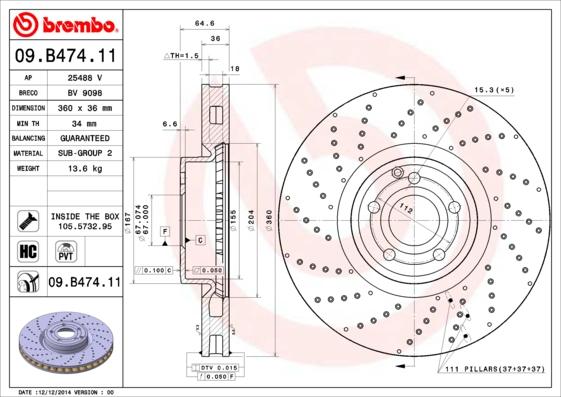 Breco BV 9098 - Тормозной диск autosila-amz.com