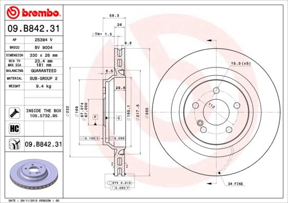 Breco BV 9004 - Тормозной диск autosila-amz.com