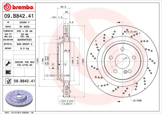 Breco BV 9005 - Тормозной диск autosila-amz.com
