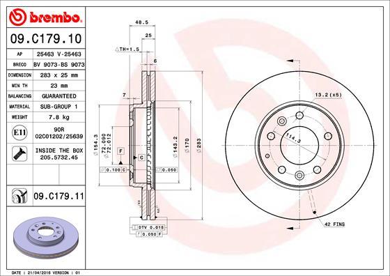Breco BV 9073 - Тормозной диск autosila-amz.com