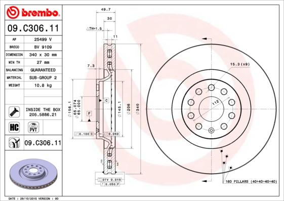 Breco BV 9109 - Тормозной диск autosila-amz.com