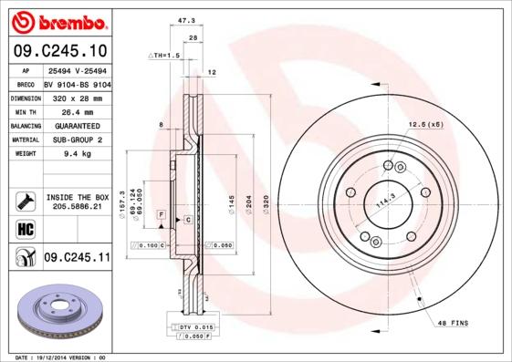 Breco BV 9104 - Тормозной диск autosila-amz.com