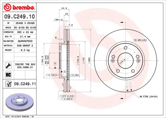 Breco BV 9105 - Тормозной диск autosila-amz.com
