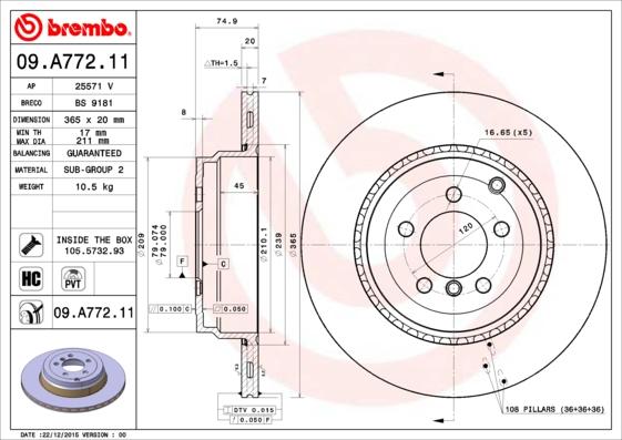 Breco BV 9181 - Тормозной диск autosila-amz.com