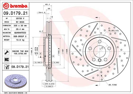 Breco BV 9335 - Тормозной диск autosila-amz.com