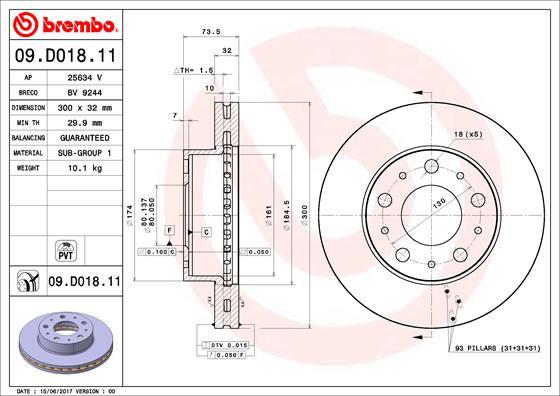 Breco BV 9244 - Тормозной диск autosila-amz.com