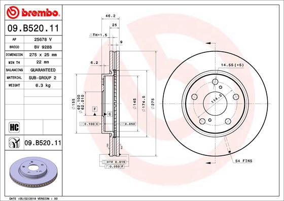 Breco BV 9288 - Тормозной диск autosila-amz.com