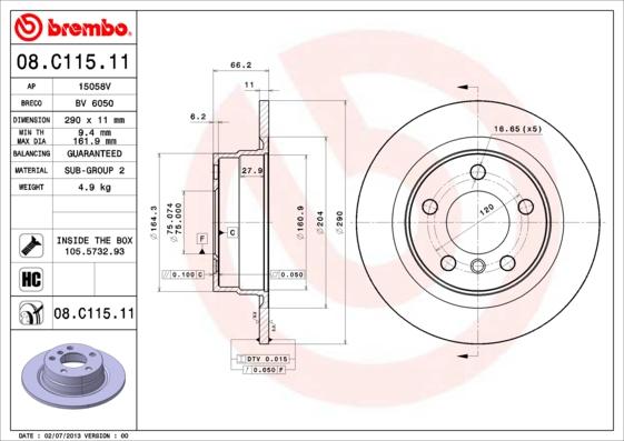Breco BV 6050 - Тормозной диск autosila-amz.com