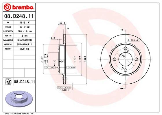 Breco BV 6153 - Тормозной диск autosila-amz.com