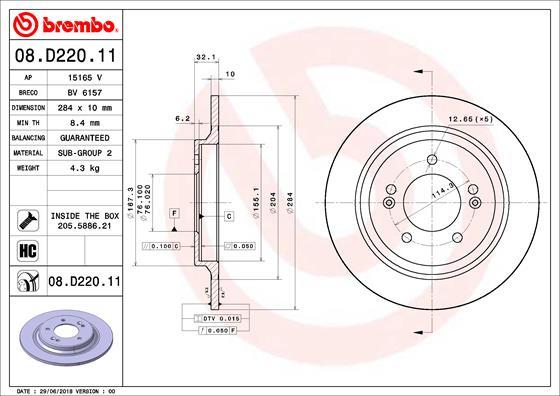 Breco BV 6157 - Тормозной диск autosila-amz.com