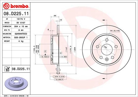 Breco BV 6167 - Тормозной диск autosila-amz.com