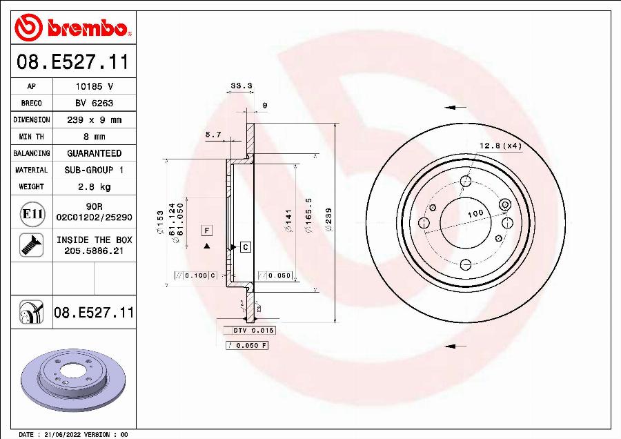 Breco BV 9630 - Тормозной диск autosila-amz.com