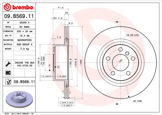 Breco BV 8965 - Тормозной диск autosila-amz.com