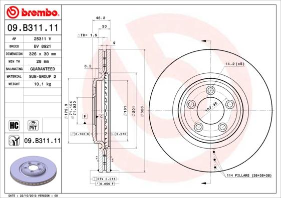 Breco BV 8921 - Тормозной диск autosila-amz.com
