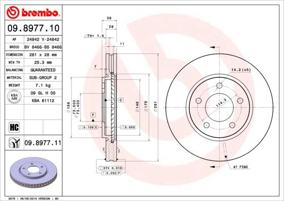 Breco BV 8466 - Тормозной диск autosila-amz.com