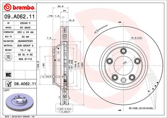 Breco BV 8645 - Тормозной диск autosila-amz.com