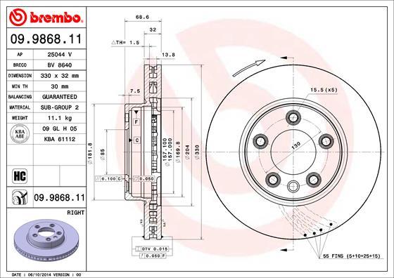 Breco BV 8640 - Тормозной диск autosila-amz.com