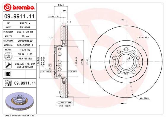 Breco BV 8661 - Тормозной диск autosila-amz.com