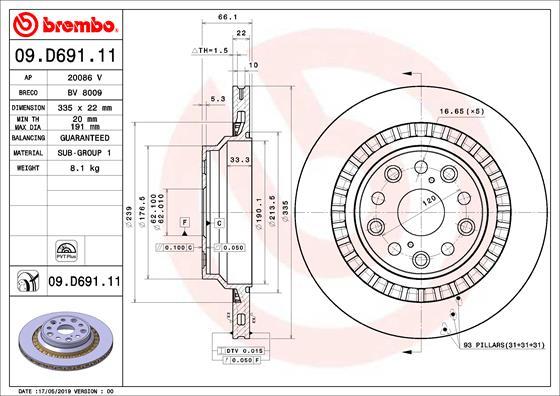 Breco BV 8009 - Тормозной диск autosila-amz.com
