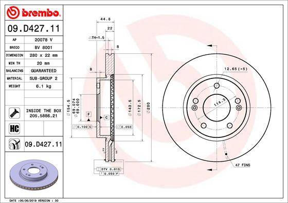 Breco BV 8001 - Тормозной диск autosila-amz.com
