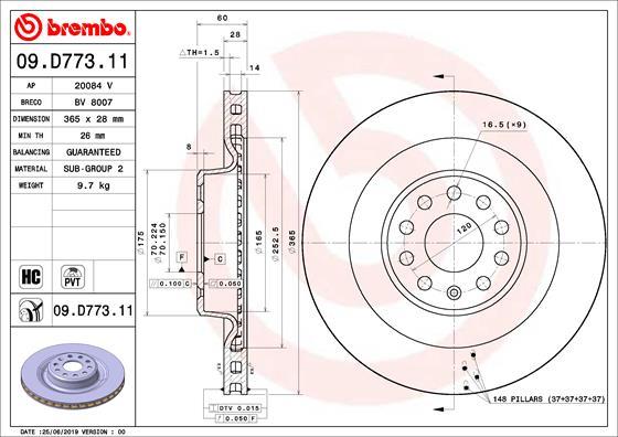 Breco BV 8007 - Тормозной диск autosila-amz.com