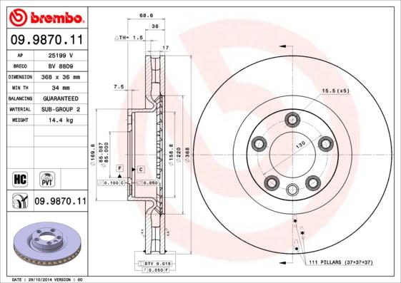 Breco BV 8809 - Тормозной диск autosila-amz.com
