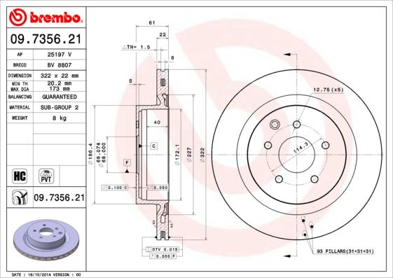 Breco BV 8807 - Тормозной диск autosila-amz.com