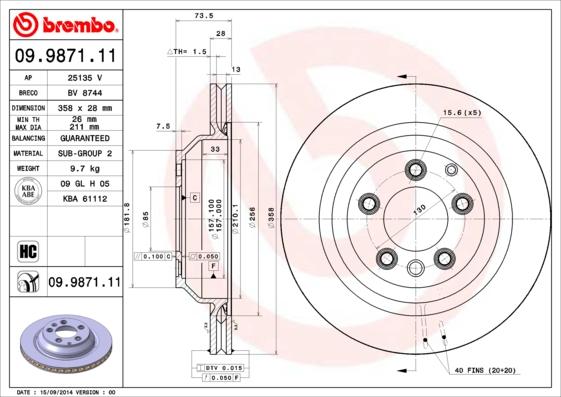Breco BV 8744 - Тормозной диск autosila-amz.com