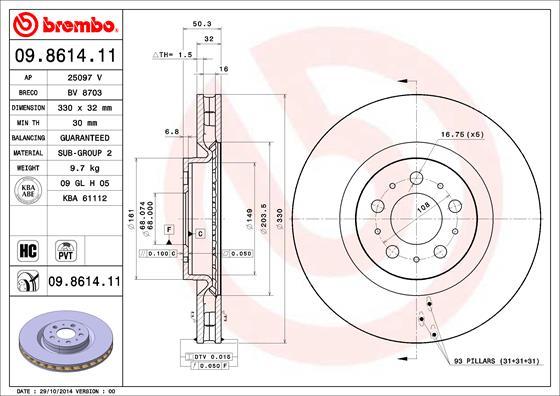 Breco BV 8703 - Тормозной диск autosila-amz.com