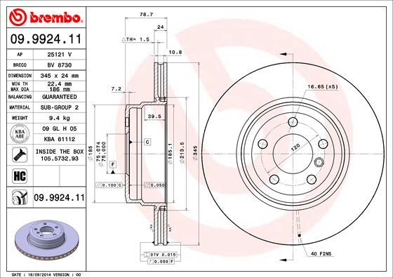 Breco BV 8730 - Тормозной диск autosila-amz.com