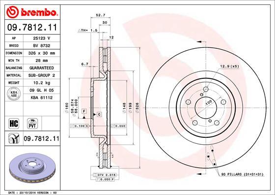 Breco BV 8732 - Тормозной диск autosila-amz.com