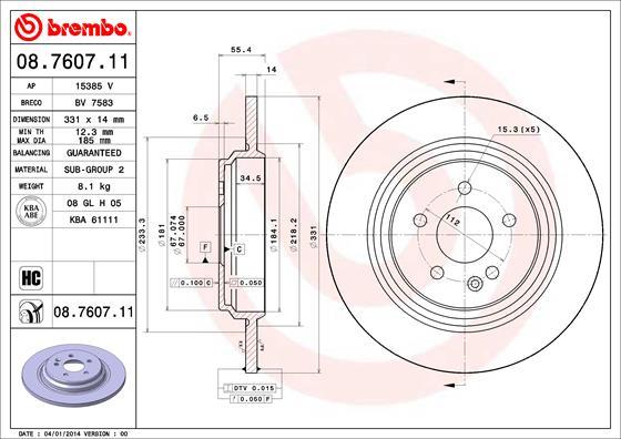 Breco BV 7583 - Тормозной диск autosila-amz.com