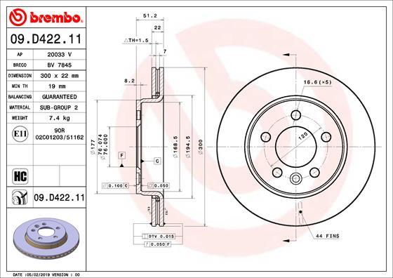 Breco BV 7845 - Тормозной диск autosila-amz.com