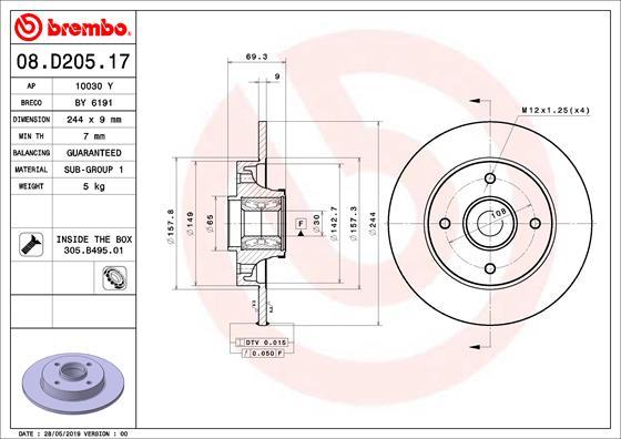 Breco BY 6191 - Тормозной диск autosila-amz.com