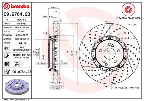 Breco BZ 9080 - Тормозной диск autosila-amz.com