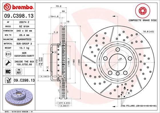 Breco BZ 9184 - Тормозной диск autosila-amz.com
