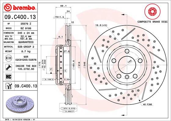 Breco BZ 9186 - Тормозной диск autosila-amz.com