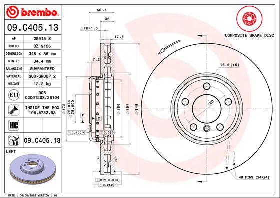 Breco BZ 9125 - Тормозной диск autosila-amz.com