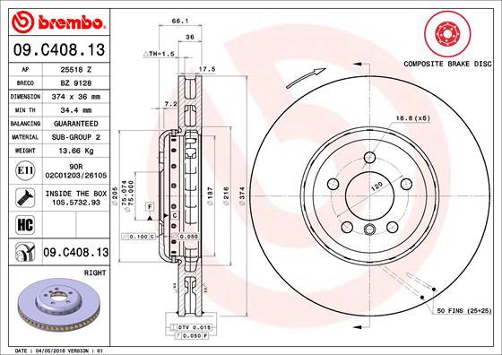 Breco BZ 9128 - Тормозной диск autosila-amz.com