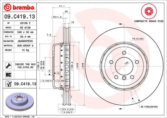 Breco BZ 8129 - Тормозной диск autosila-amz.com